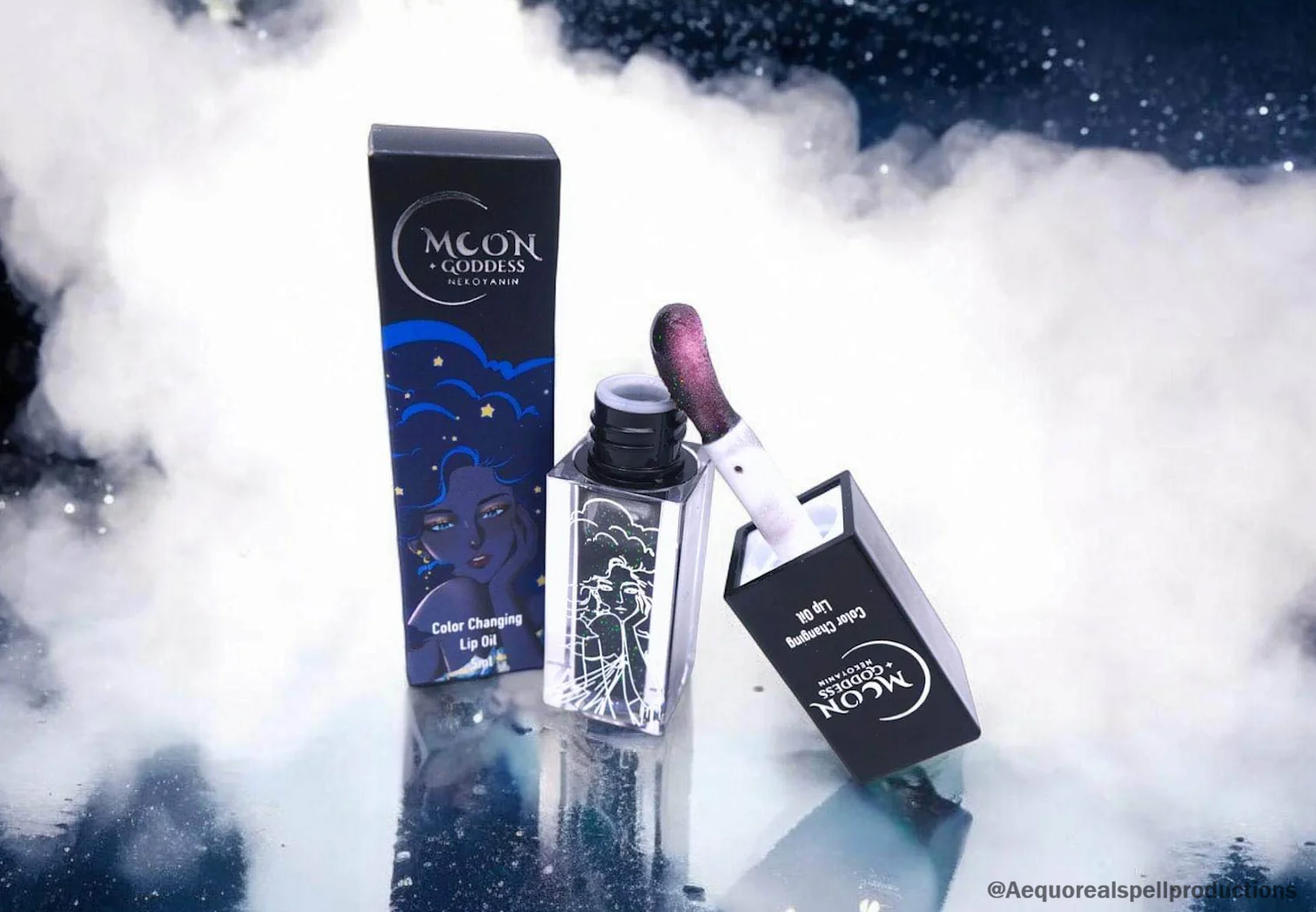 Black Color Changing Lip Oil - Moon Goddess - Image 3