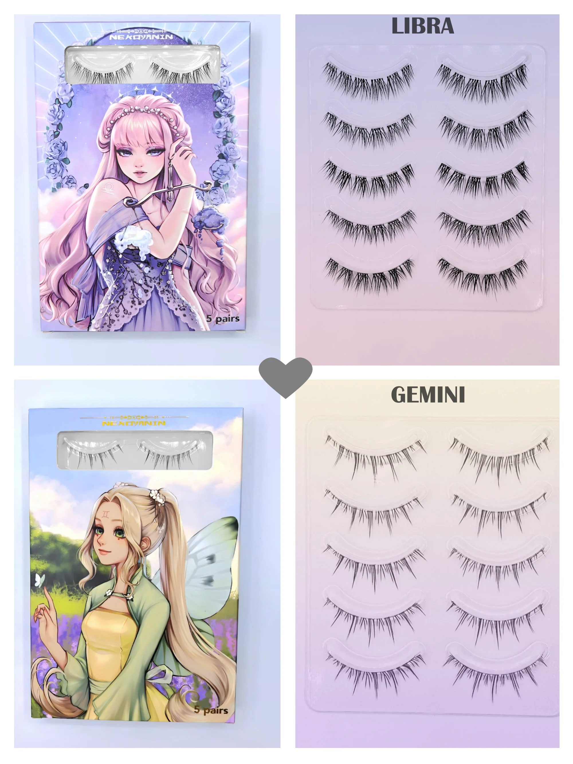 12 Zodiac Manhua/Anime Lashes bundle - Image 5